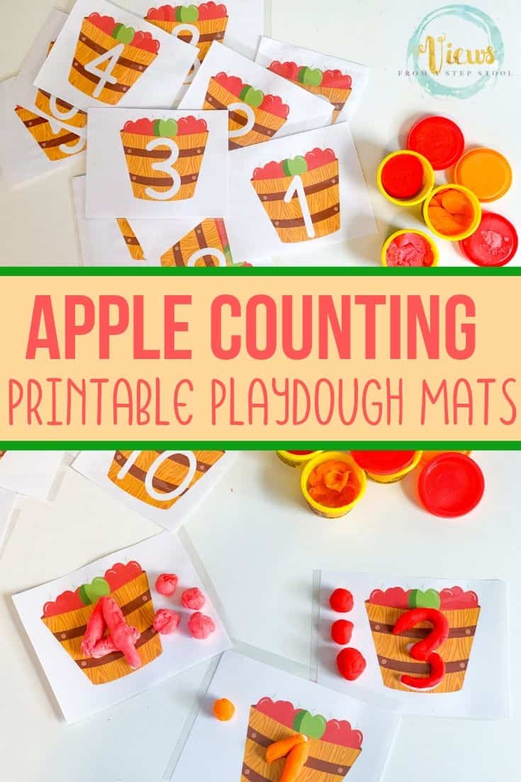 Apple Playdough Mats: Numbers 1-10 Free Printable - Views From a Step Stool